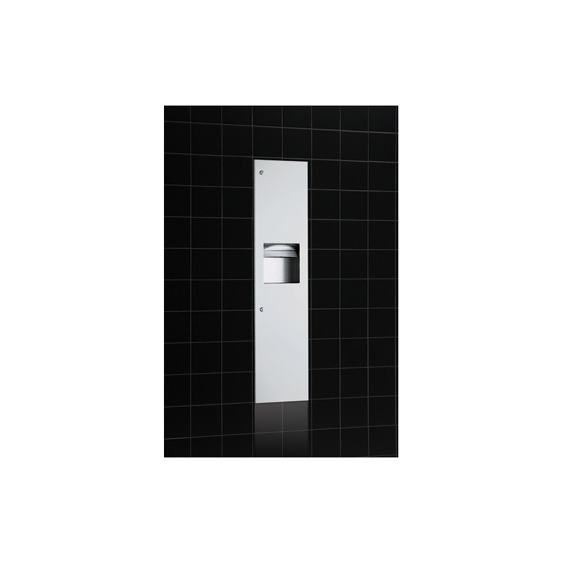 Dispensador combinado de toallas de papel y papeleras de acero inoxidable montado en la pared