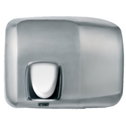 Hand dryer in stainless steel with orientable   nozzle