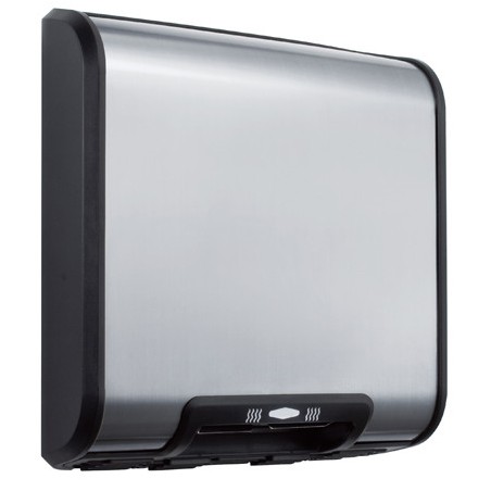 Sèche-mains électrique compact inox brossé silencieux