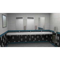 Miniature-2 Mirrors for sanitary facilities in stainless steel B-290 1830