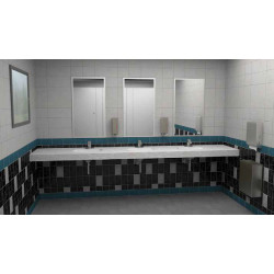 Miniature-3 Mirrors for sanitary facilities in stainless steel B-290-1830