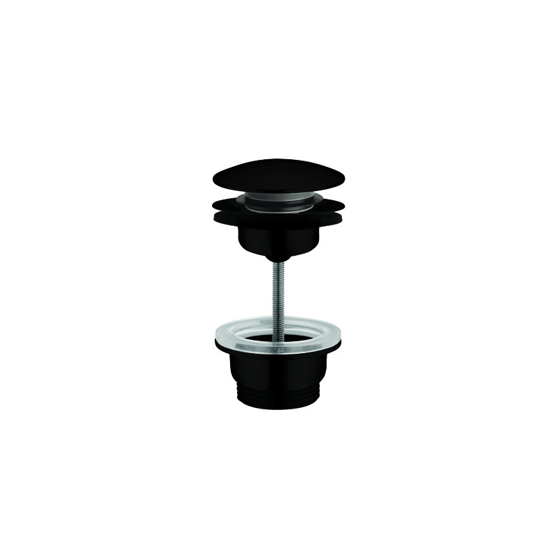 Photo Bonde vasque ou lavabo noir mat S-12N