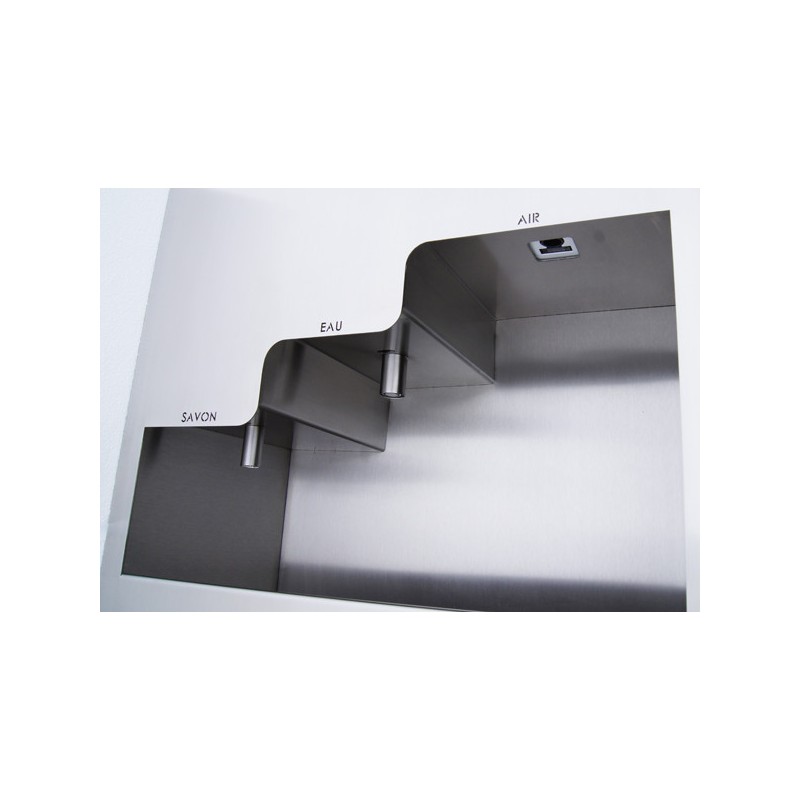 Automatic soap dispenser, electronic faucet, and hand dryer body out of user reach