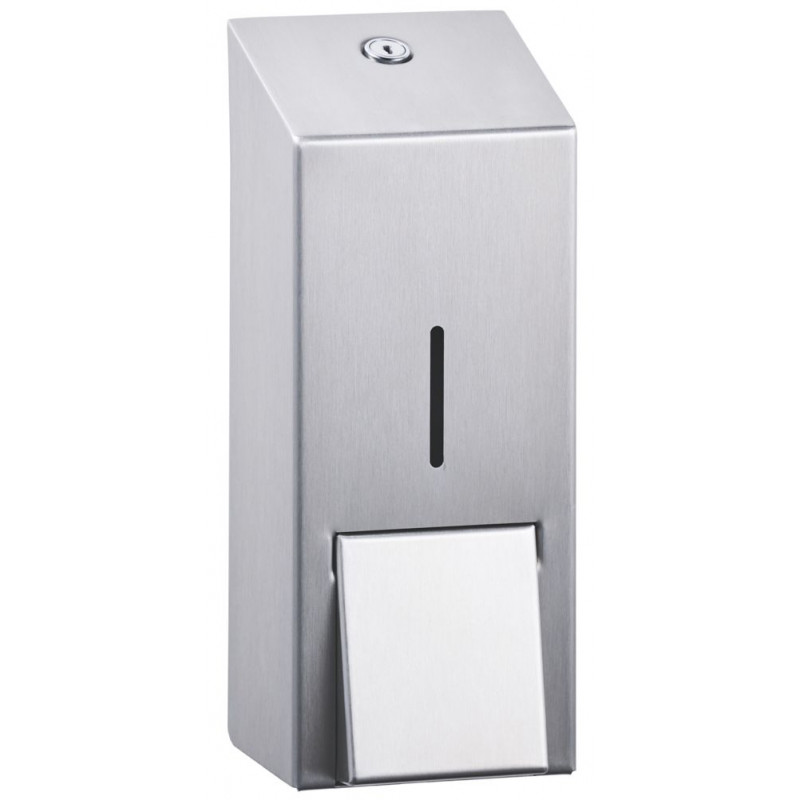 Photo Wall mounted liquid soap dispenser stainless steel brushed MDS-101