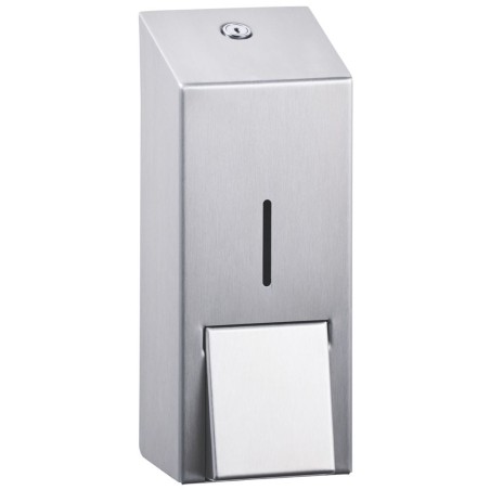 Dispensador de jabón líquido de pared de acero inoxidable con acabado cepillado