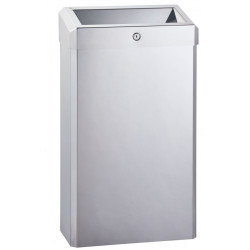 Miniature-1 Stainless steel waste bin bright polished lid with lock and key MKS-101