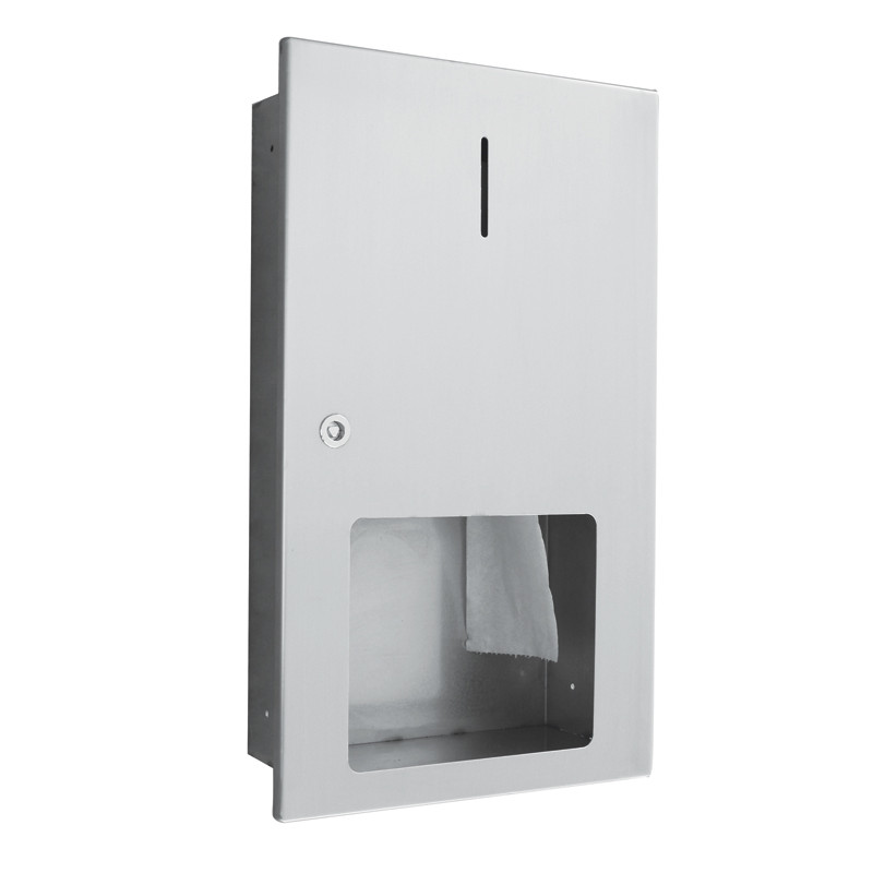Photo Toilet roll dispenser WC recessed in stainless steel maxi 400m AS-60