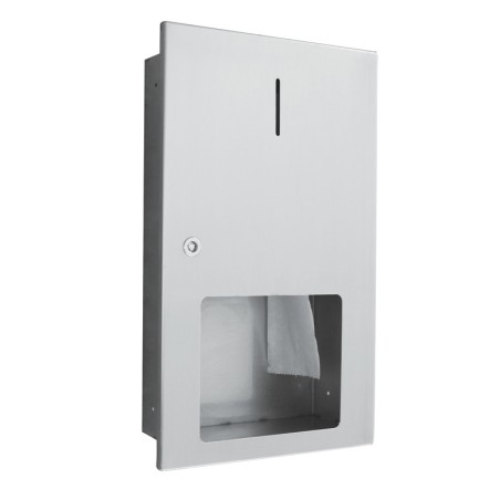 Toilet roll dispenser WC recessed in stainless steel maxi 400m