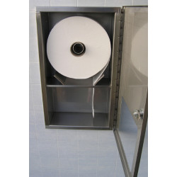 Miniature-2 WC roll holder recessed in stainless steel AS-60 AS-60
