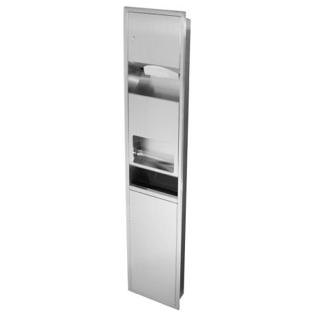Toalla de mano Combi 3en1, secador de manos eléctrico y cubo de basura de acero inoxidable