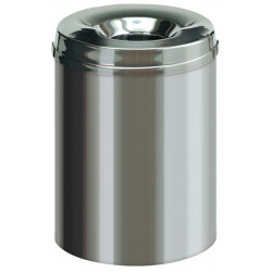 Anti-fire waste receptacle stainless steel 15L