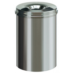 Miniature-1 Stainless steel waste receptacle anti-fire cover 30 L V77.7