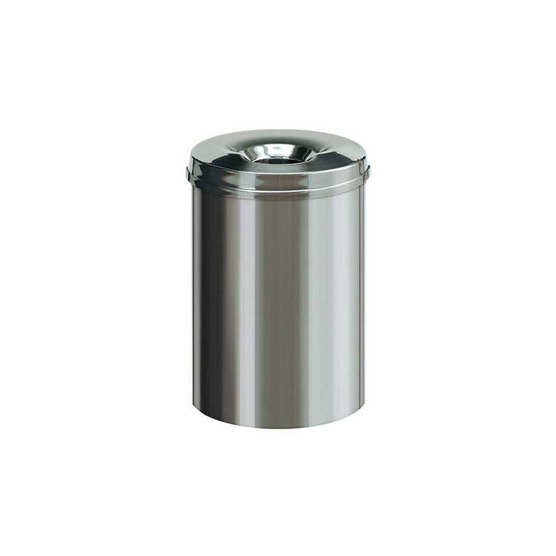 Stainless steel waste receptacle anti-fire cover 30 L
