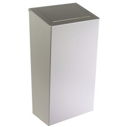 Stainless steel bin design 50 L lid and hatch PUSH on the floor or mural