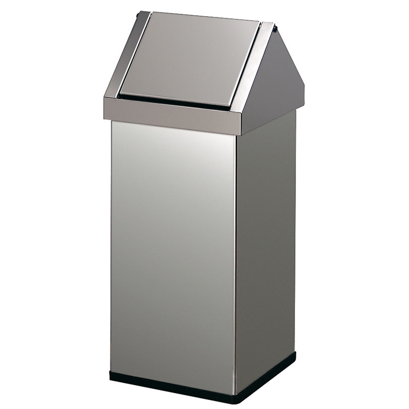 Waste receptacle in stainless steel 55 or 110L SWING