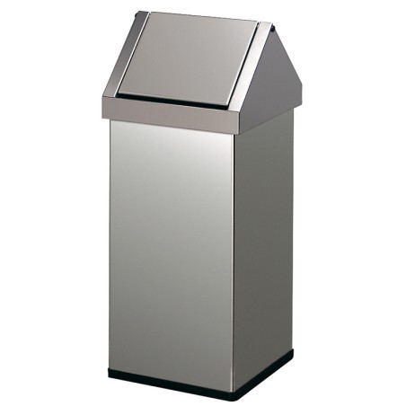 Poubelle inox couvercle basculant SWING
