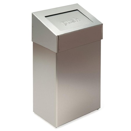 Waste bin in stainless steel cover PUSH