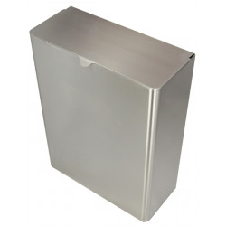 Stainless steel communal waste bin with lid AS-355