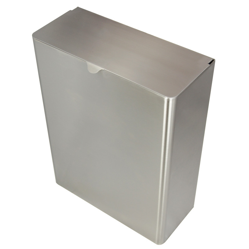 Photo Stainless steel communal waste bin with lid AS-355 AS-355