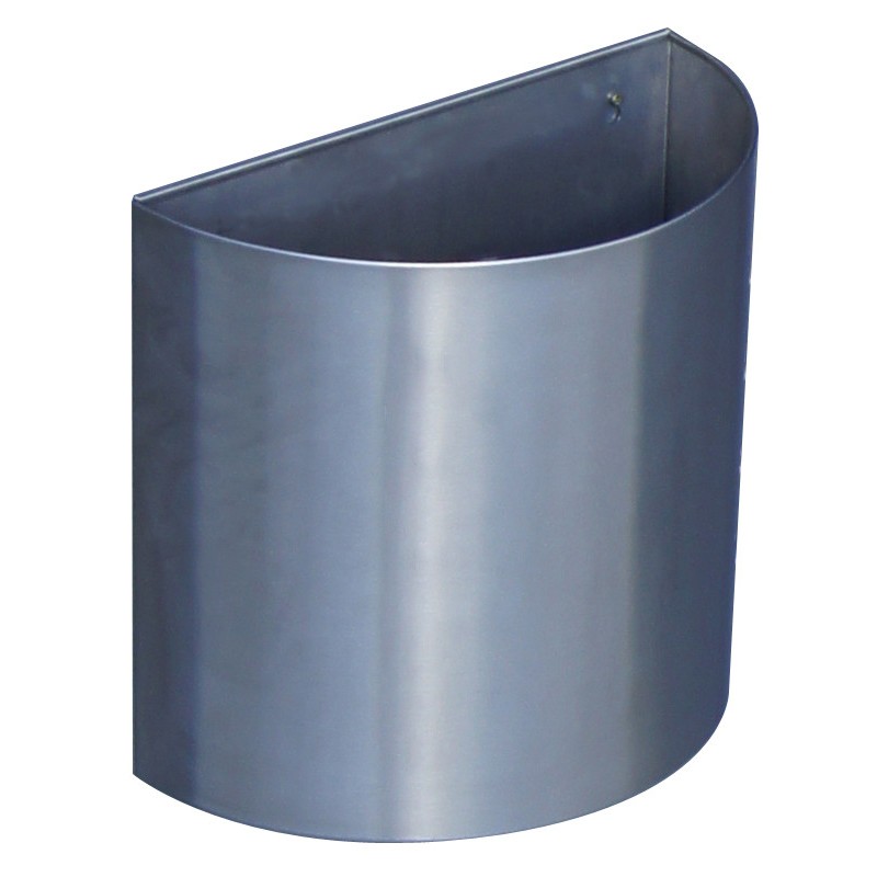 Corbeille murale semi-circulaire inox