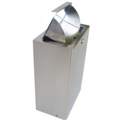 Miniature-1 Stainless steel sanitary bin for women, contents out of sight QT-6022
