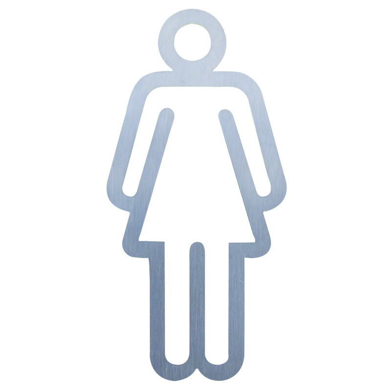 Pictogramme WC femme design inox WAD-310 Photo Pictogramme WC femme design inox WAD-310