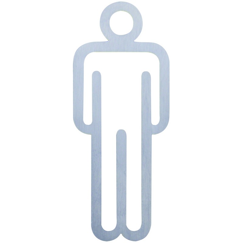 Silhouette WC homme design inox