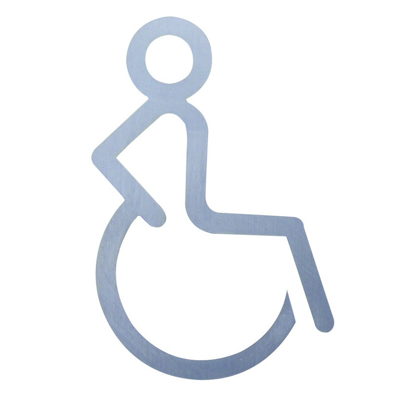 Señalización para WC de minusválidos diseño de acero inoxidable