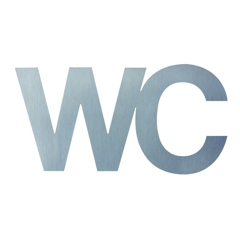 Pictogram WC stainless steel for toilet door
