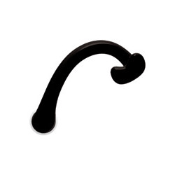 Door handle without hands black