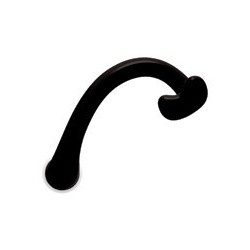 Poignée porte ouverture coude noire