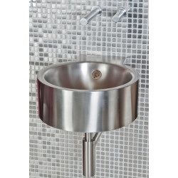 Miniature-1 Lavabo individuel mural inox design LM-020-S