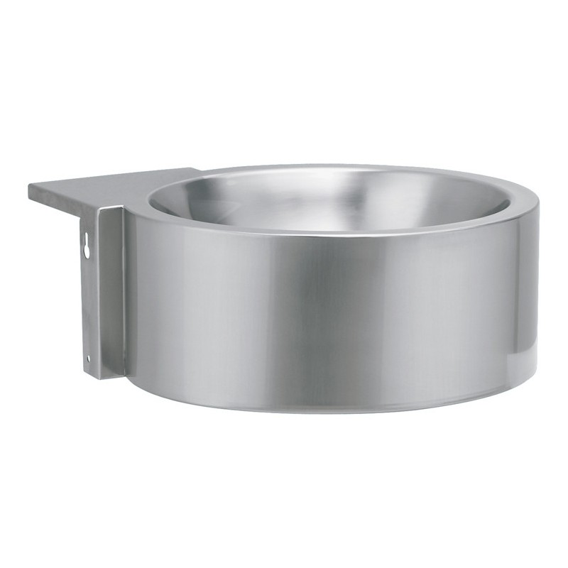 Lavabo angle mural inox design rond