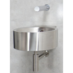 Miniature-4 Lave-mains mural inox design pour WC, salle de bains, espace sanitaire public LM-020-S