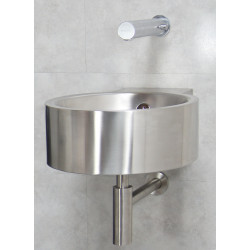 Miniature-4 Wash basin mural stainless steel design for WC, bathroom, sanitary space LM-020-S