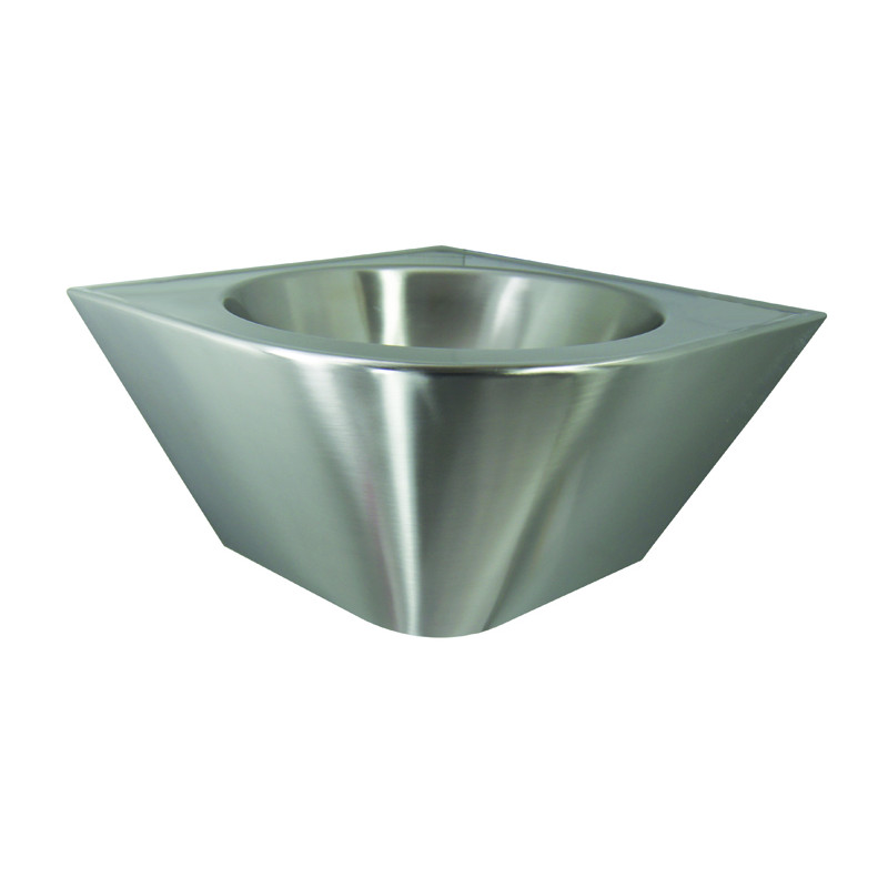 Photo Lave-mains d'angle inox suspendu esthétique et robuste LM-011-S