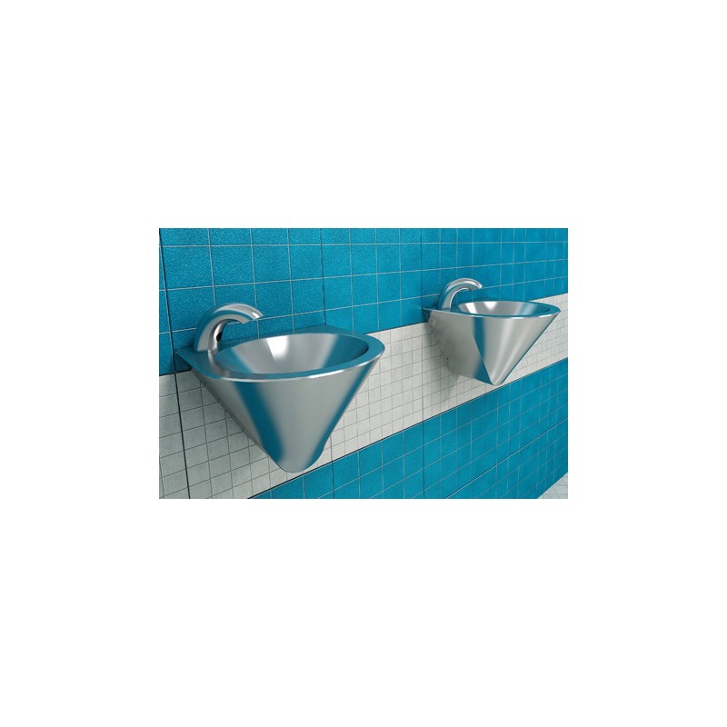 Wash basin mural stainless steel vandal proof entirely closed