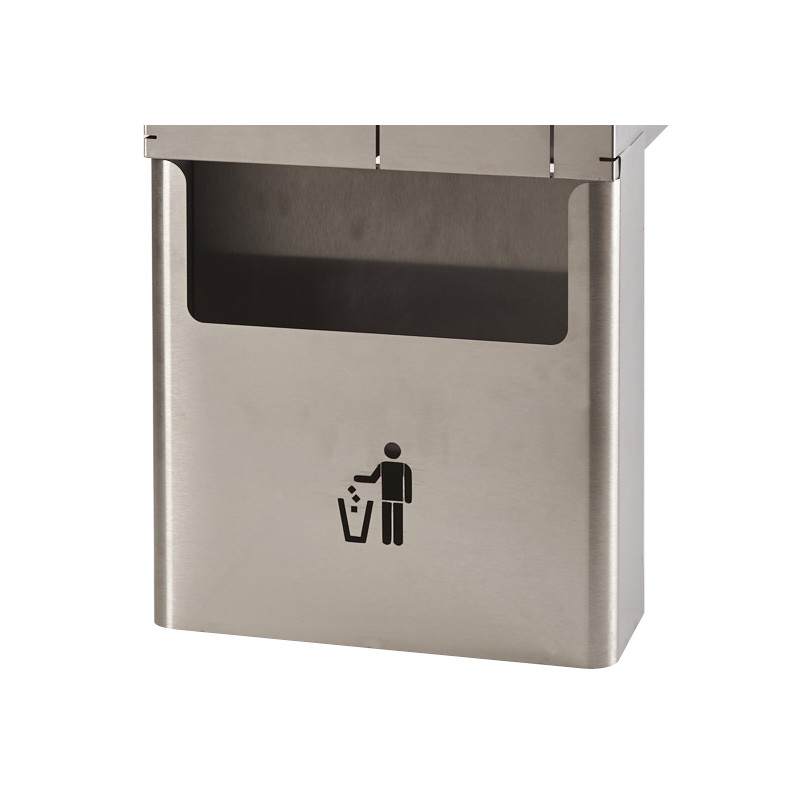 Photo Stainless steel bin for hand wash station hygiene LVM-PB