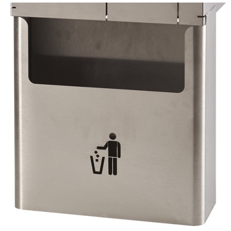Papelera de acero inoxidable para la higiene del lavabo