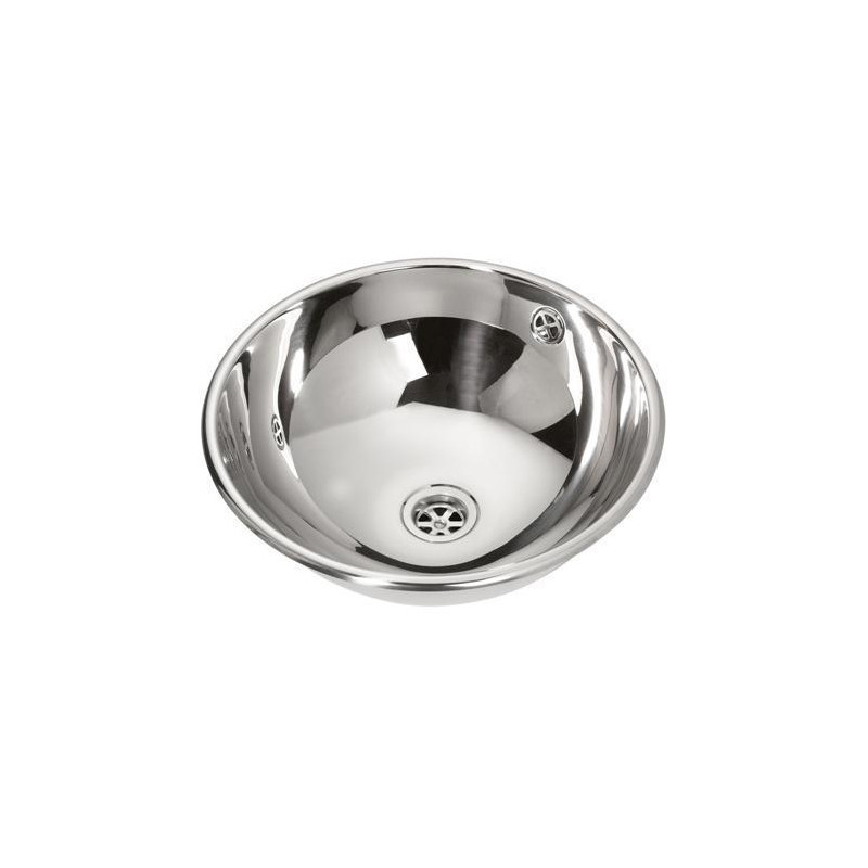 Photo Recessed vanity bowl stainless steel polished LV-36-C1-S