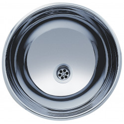Miniature-1 Vanity bowl round stainless steel to be recessed polished LV-36-C1-S
