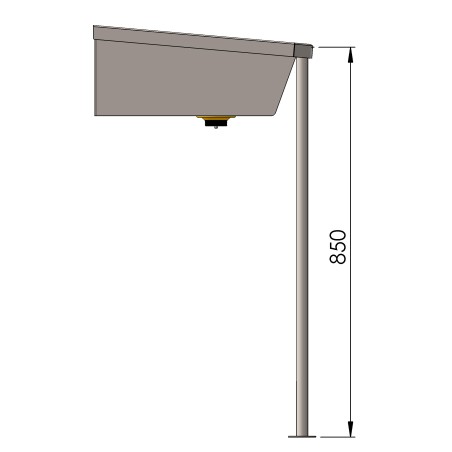 Paire de pieds inox