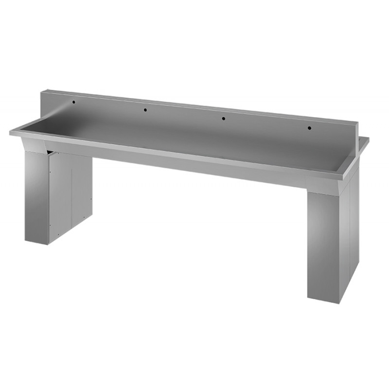 Photo Centrale wash basin stainless steel on foot for collectivities LMC-091