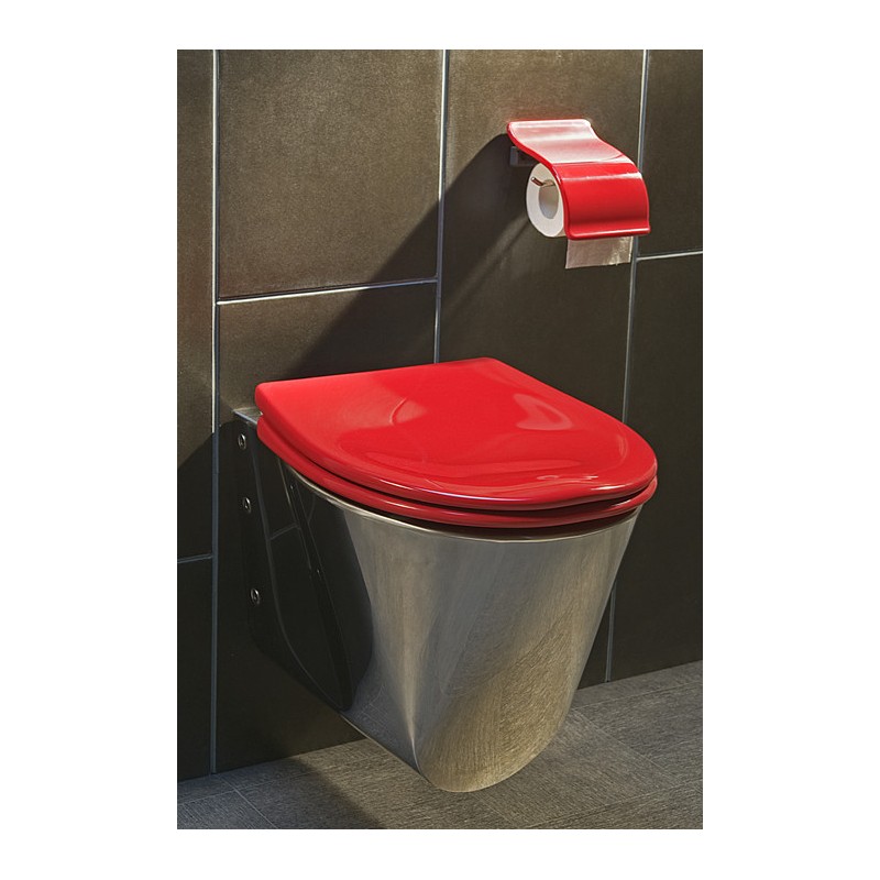 WC seat wall hung stainless steel  design contemporary polished finish