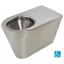 Miniature-0 WC floor standing stainless steel P.R.M. ULTIMA horizontal or vertical outlet IN-005-H