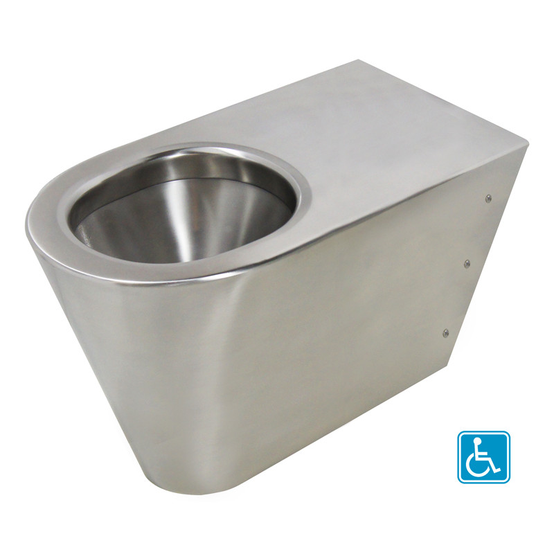 WC floor standing stainless steel P.R.M. ULTIMA horizontal or vertical outlet