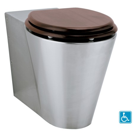 WC surélevé PMR inox à poser OPTIMA