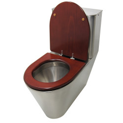 Miniature-2 Toilette inox avec réservoir ULTIMA et option abattant bois IN-201