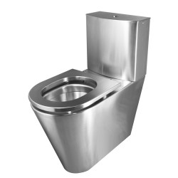 Miniature-1 Pack WC and tank stainless steel extended for P.R.M., option toilet lid and seat IN-201-H