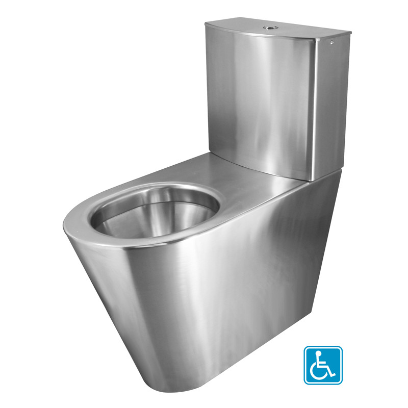 WC muebles de acero inoxidable satinado alta calidad sepillo vaño abschraubbar 